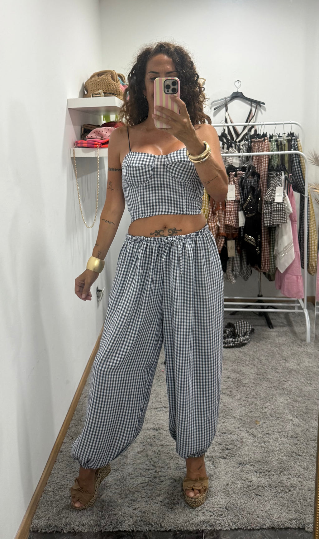 CONJUNTO VICHY TOP Y PANTALÓN (copia)