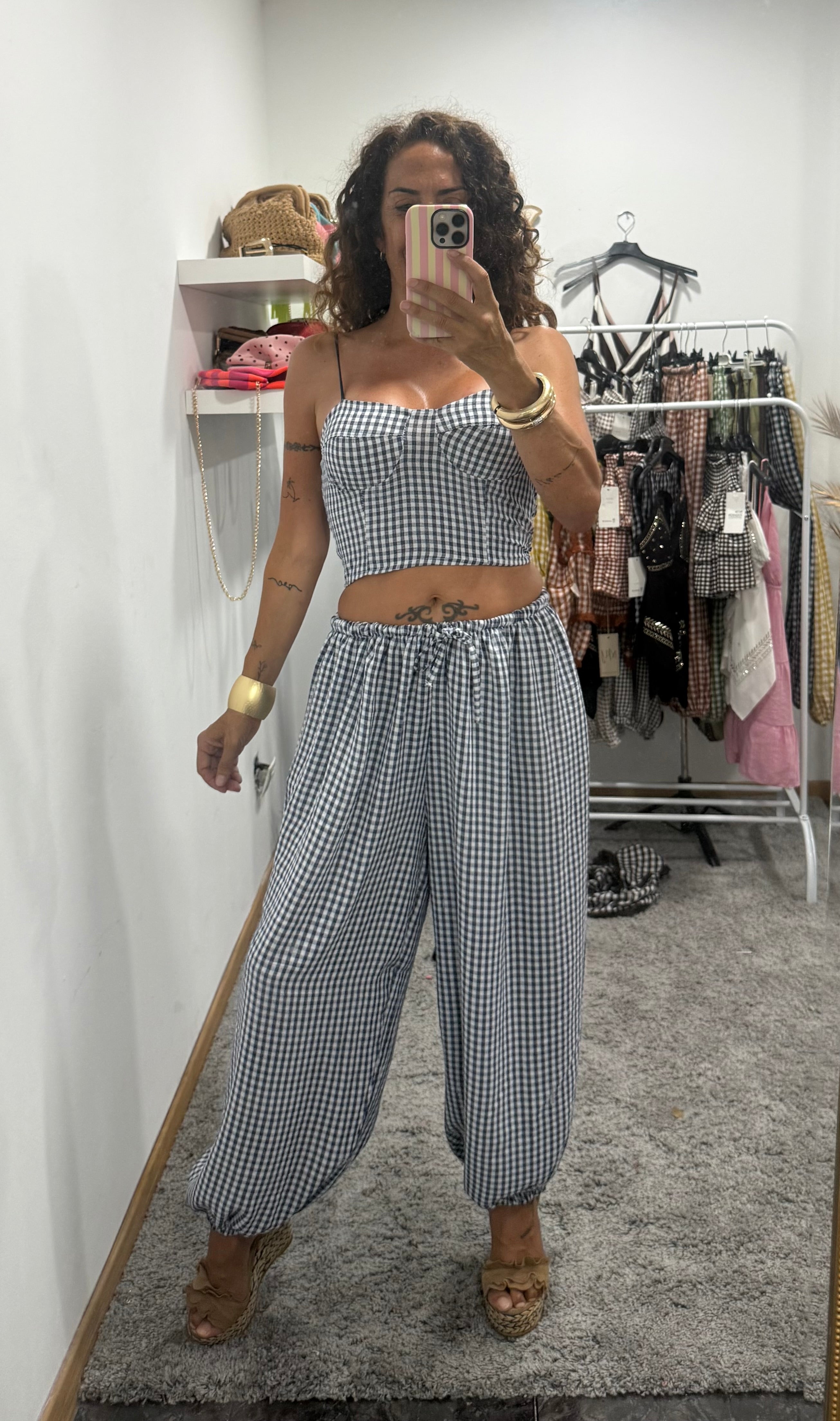 CONJUNTO VICHY TOP Y PANTALÓN (copia)