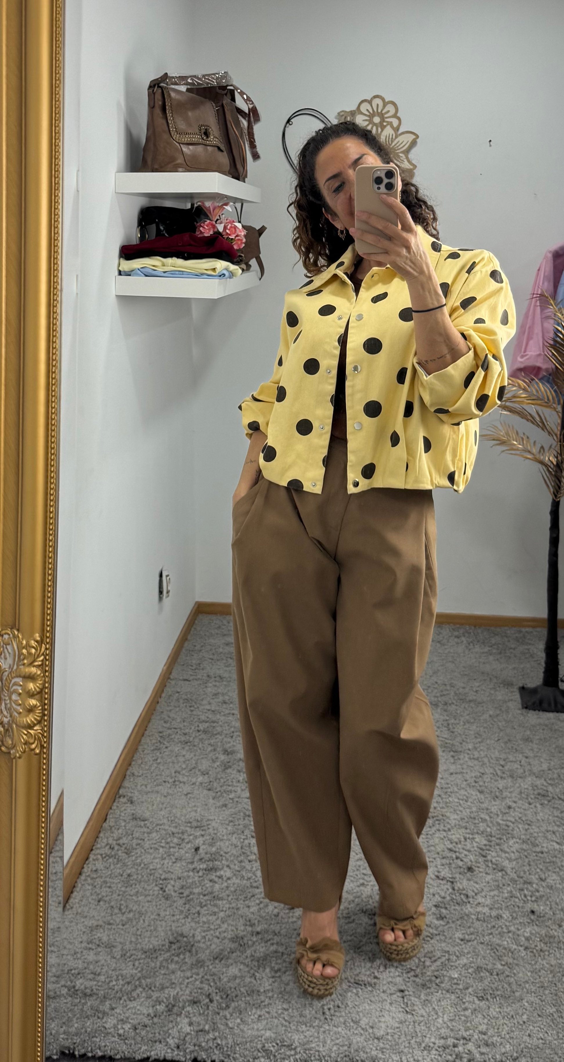 chaqueta vaquera lunares
