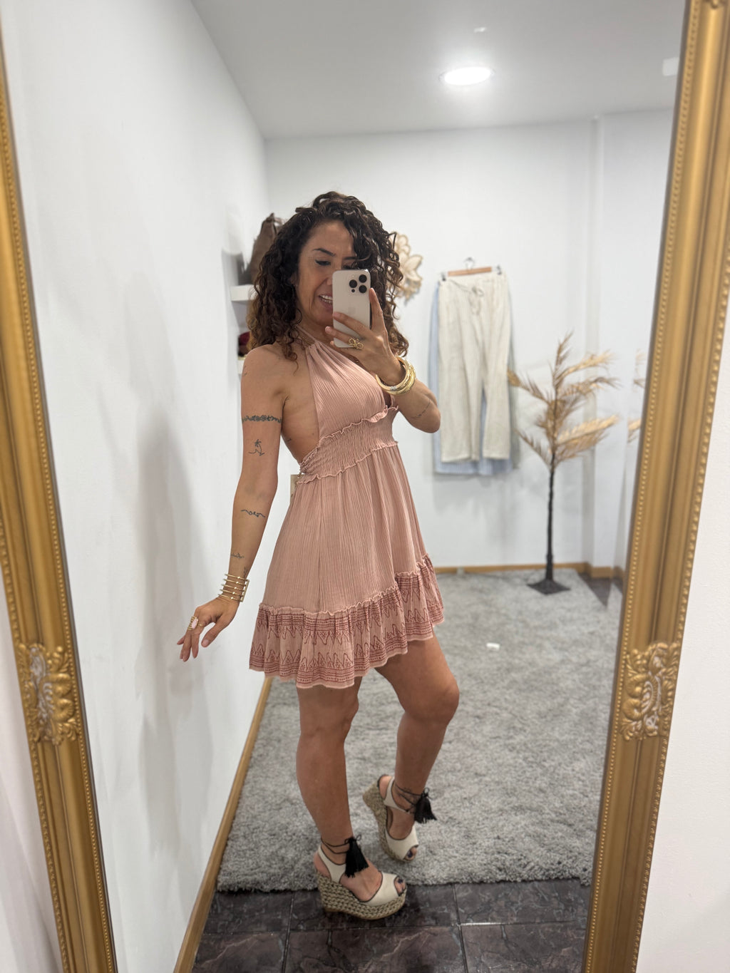 Vestido Halter Rose