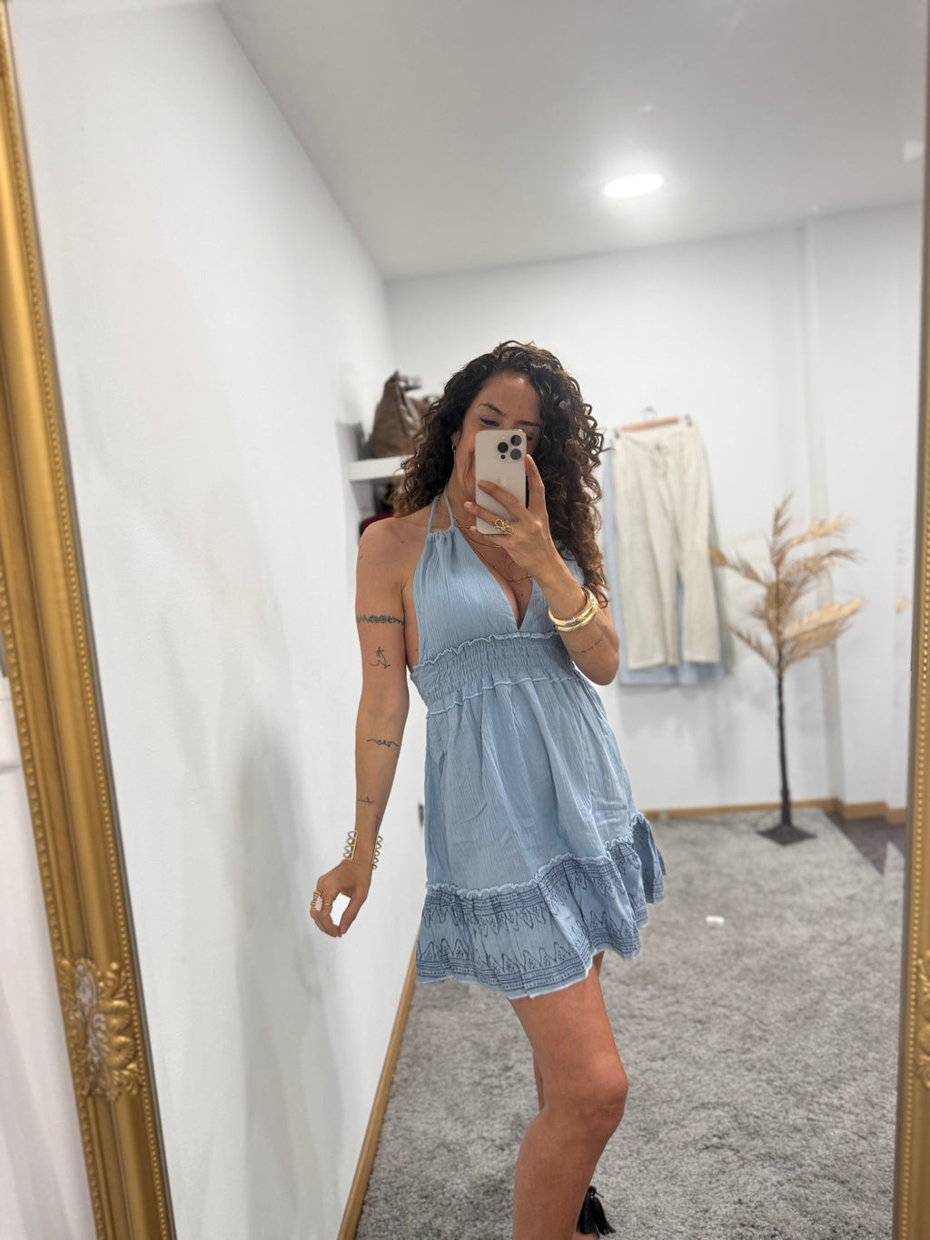 Vestido Halter Rose