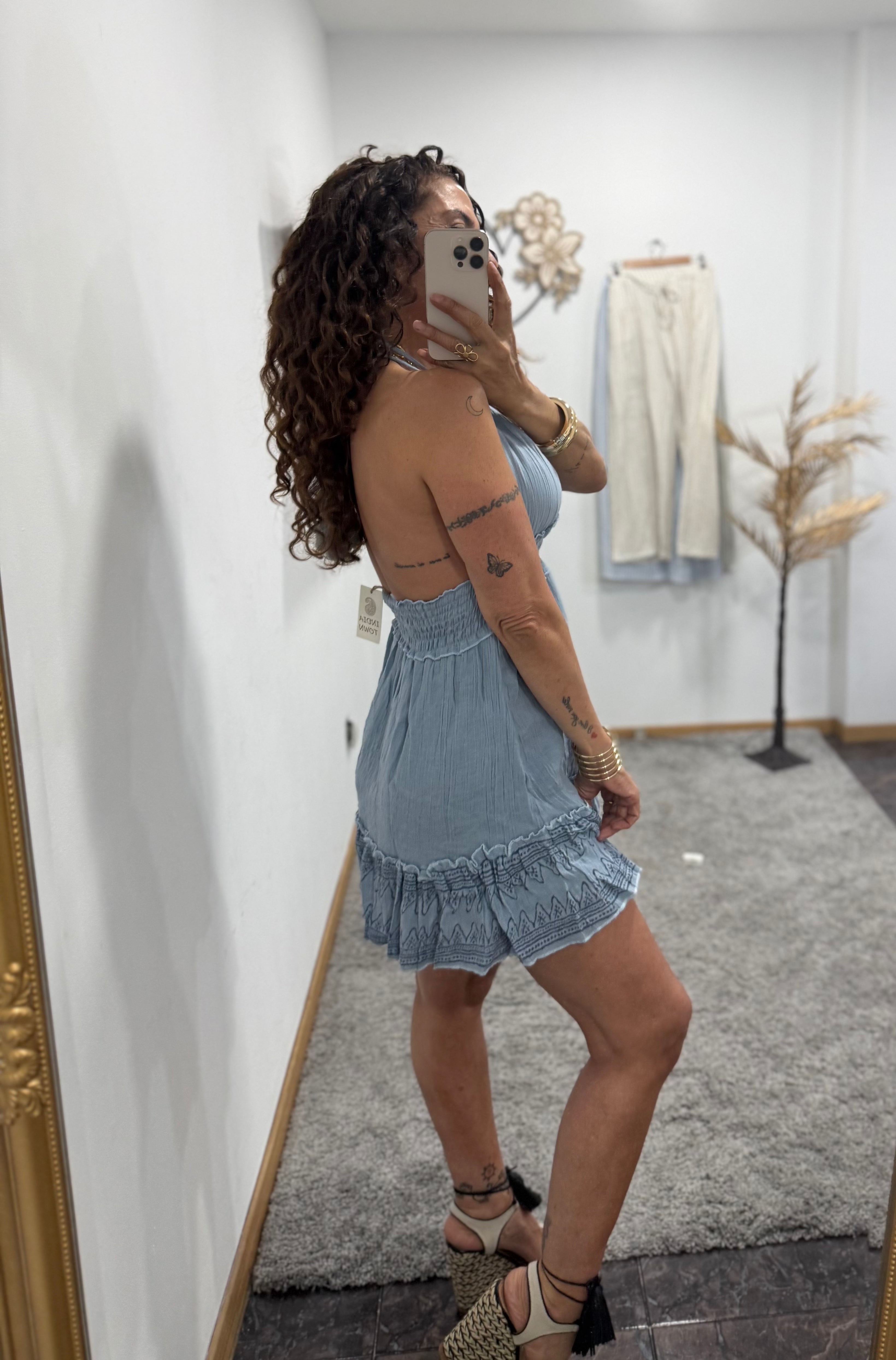Vestido Halter Rose