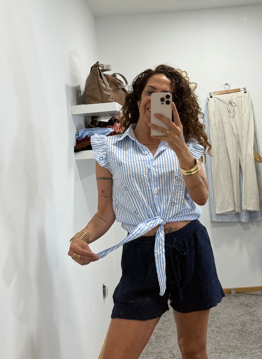 Blusa Corazones Azul