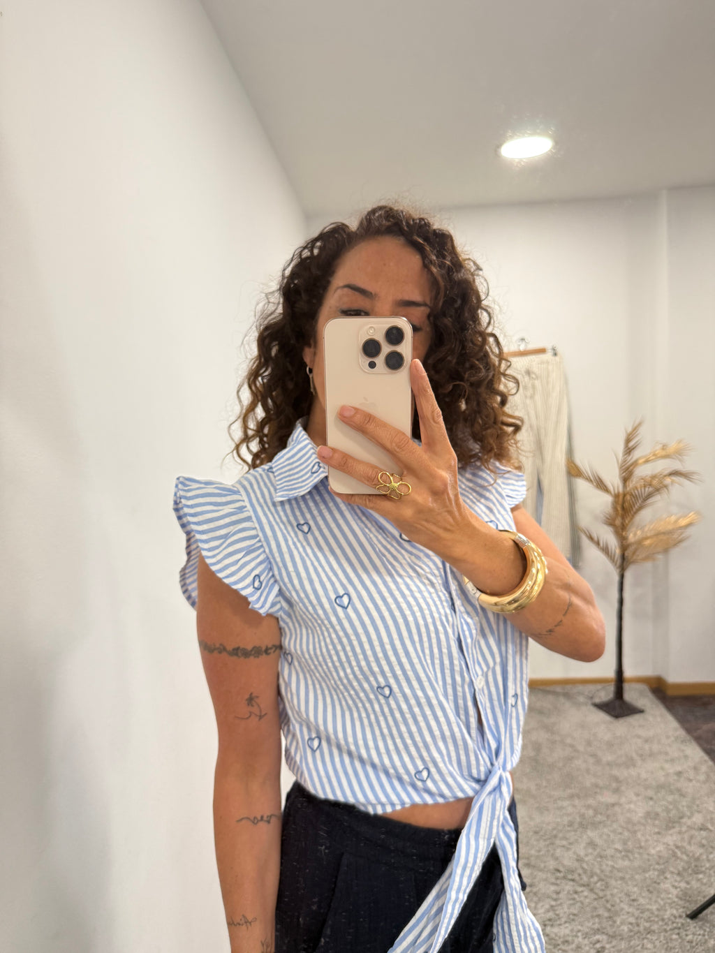 Blusa Corazones Azul