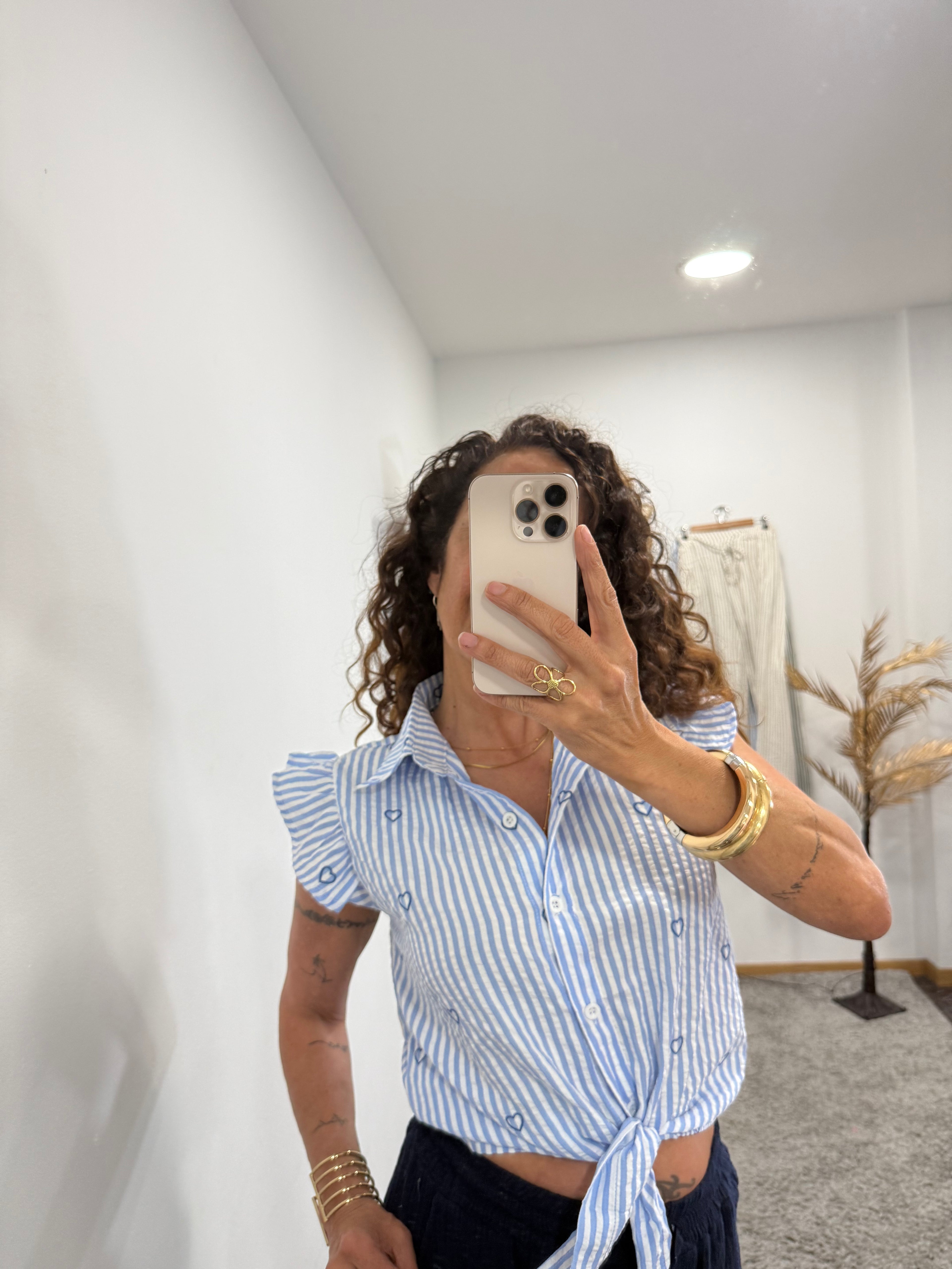 Blusa Corazones Azul