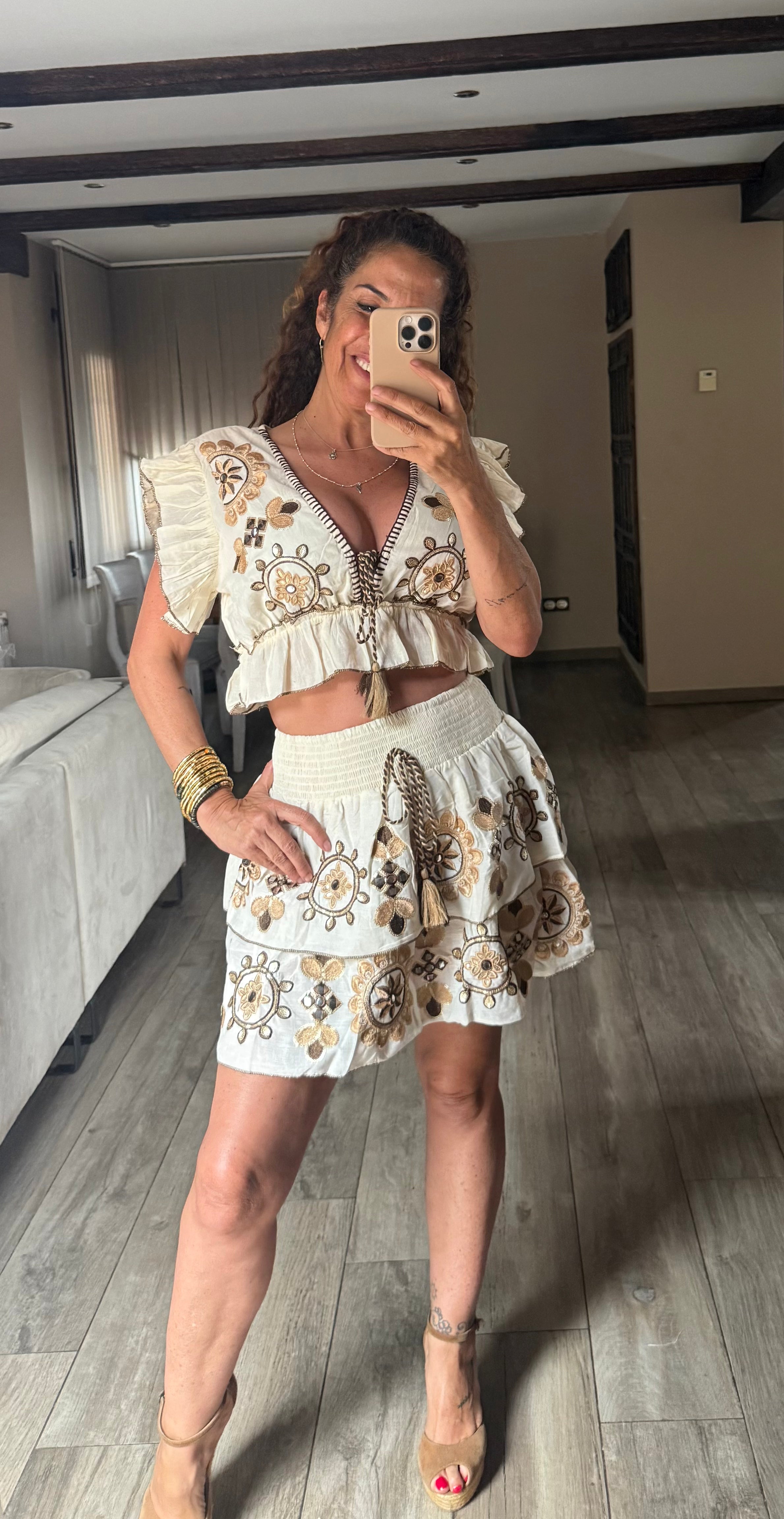 Conjunto Boho Bordado
