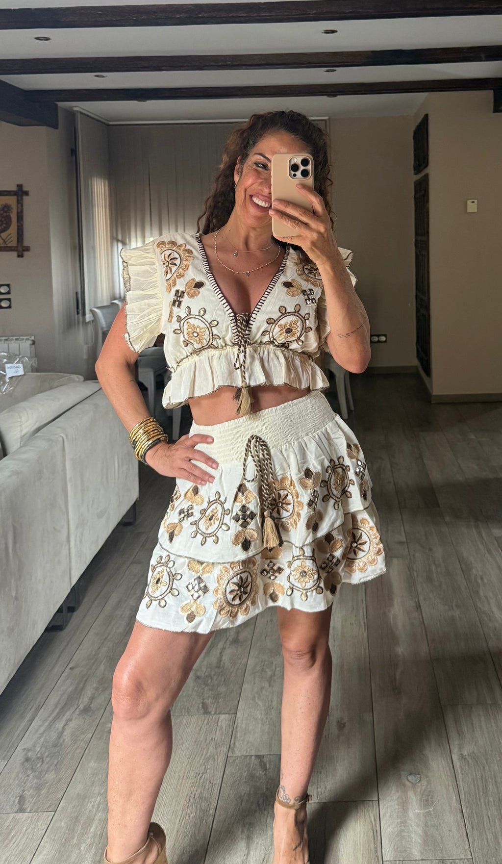 Conjunto Boho Bordado
