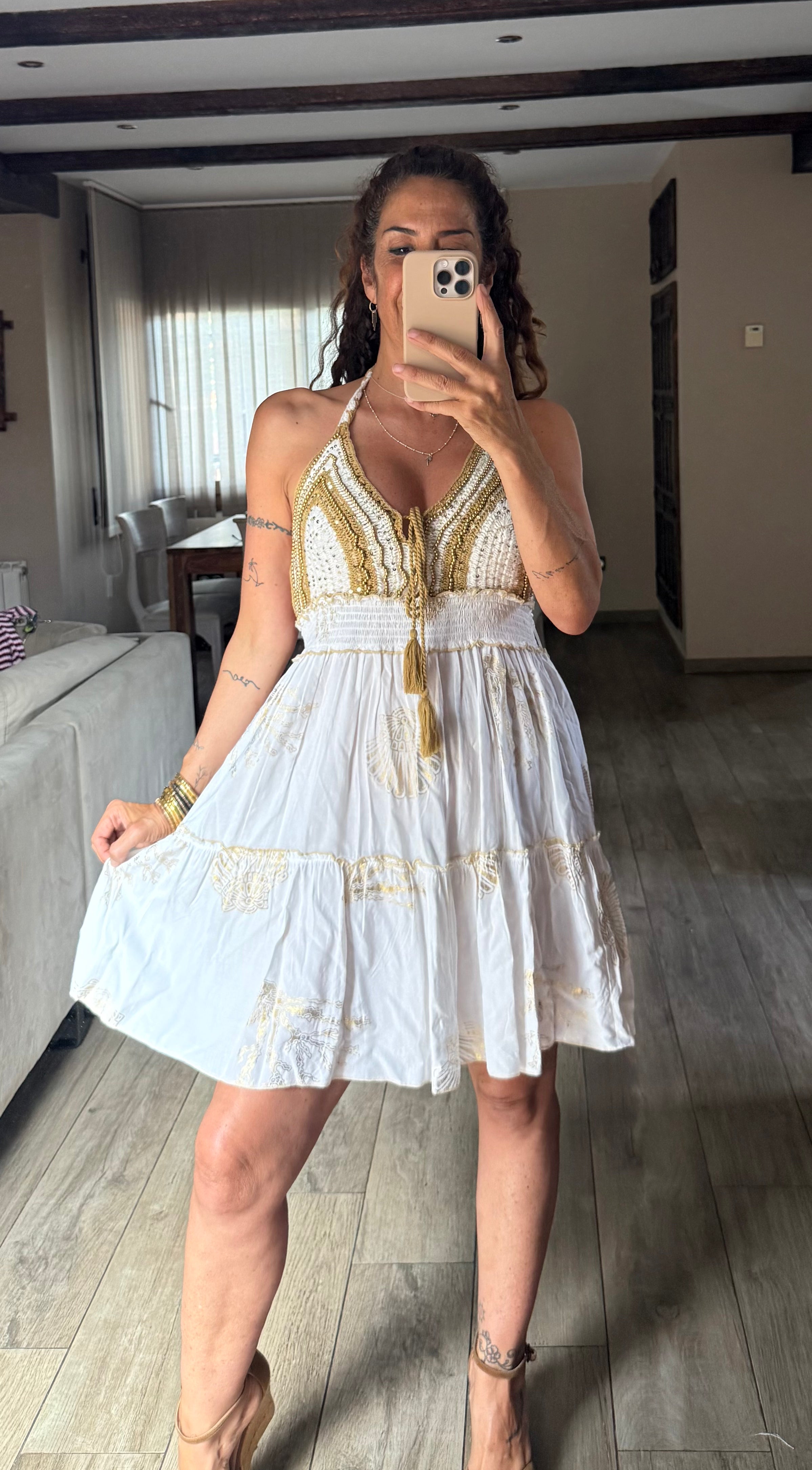 Vestido Boho Bordado