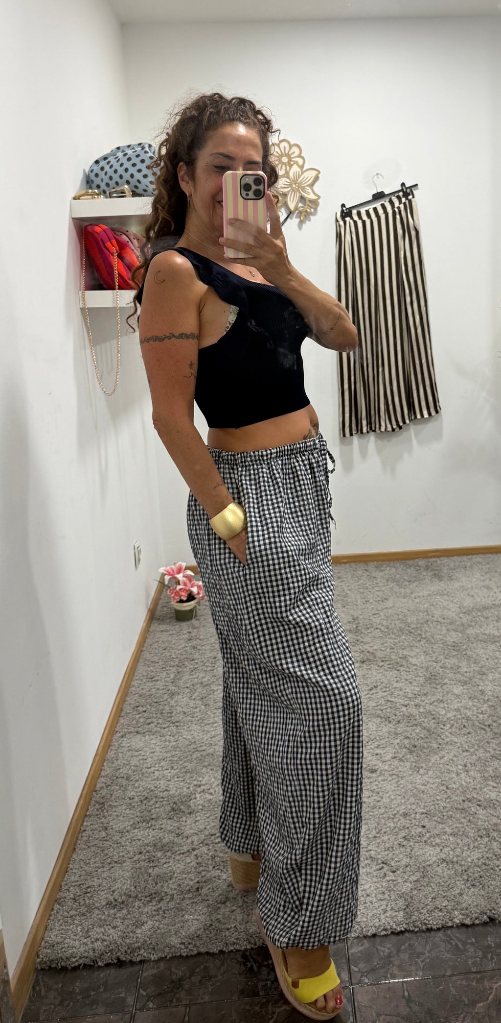 Pantalon boho vichy