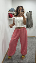 Pantalon boho vichy