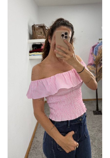 TOP VICHY DULCE CAMPO ROSA