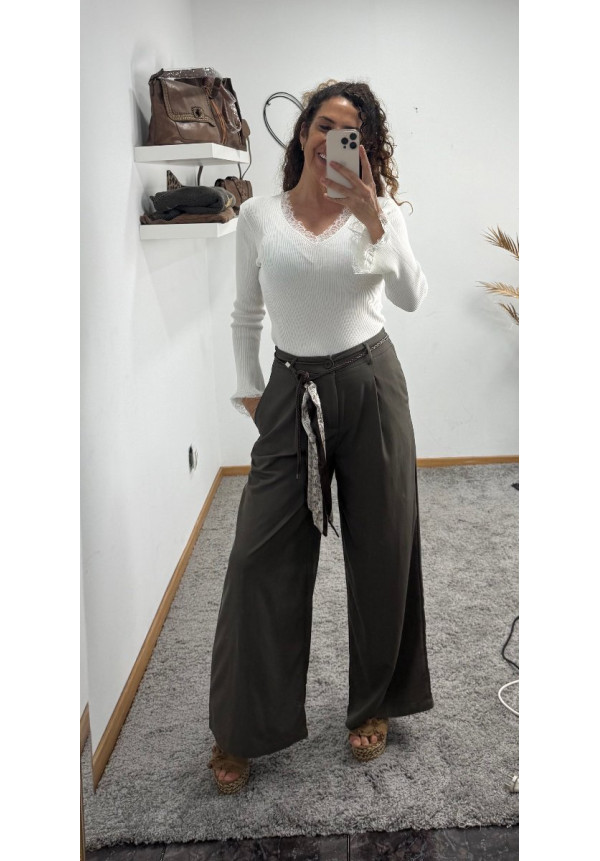 pantalon lazo seda