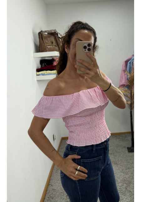 TOP VICHY DULCE CAMPO ROSA