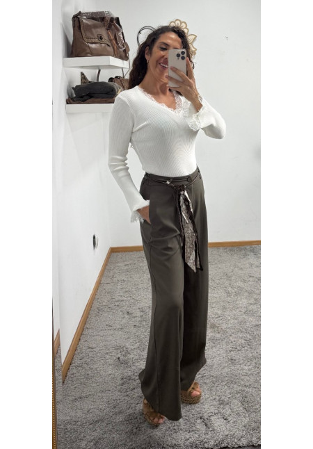 pantalon lazo seda
