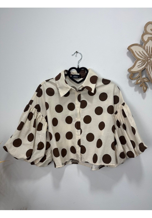 CAMISA CHOCOLATE LUNARES