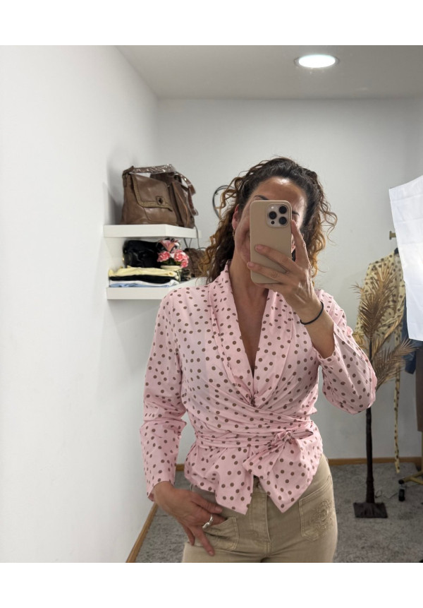 BLUSA ROSÉ LUNARES